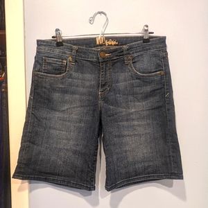 FINAL PRICE KUT FROM THE CLOTH Stone Wash Bermuda Long Modest Jean Denim Shorts